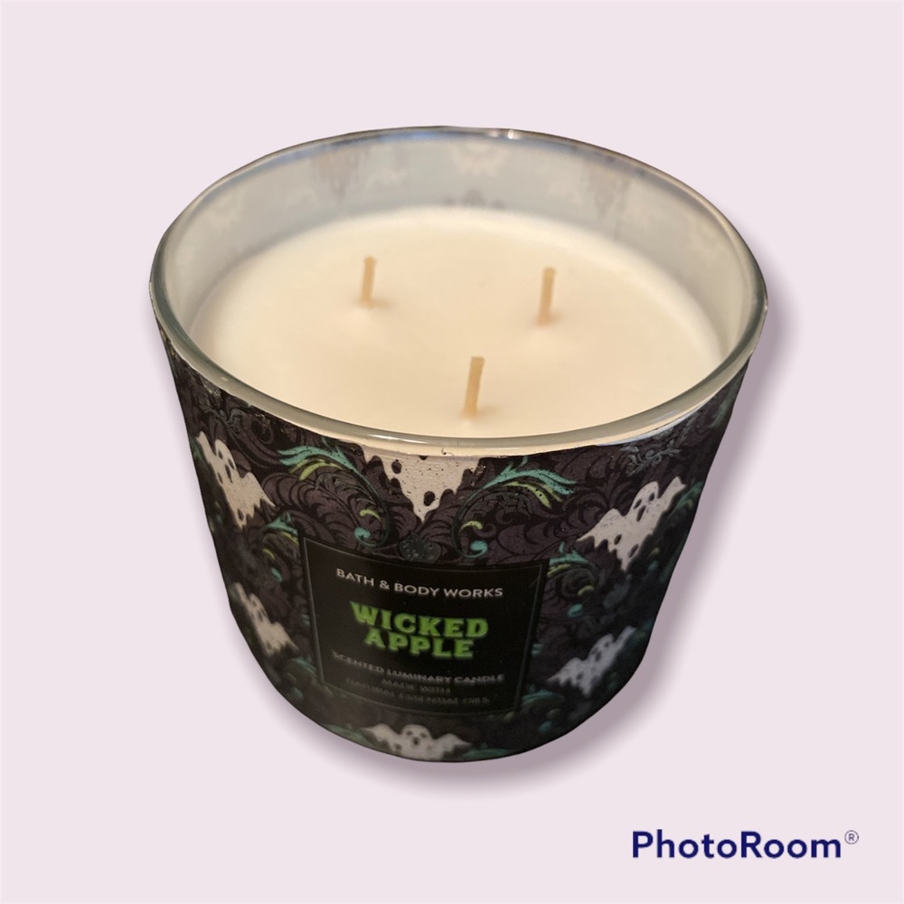 BBW Wicked Apple 3-Wick Candle NEW